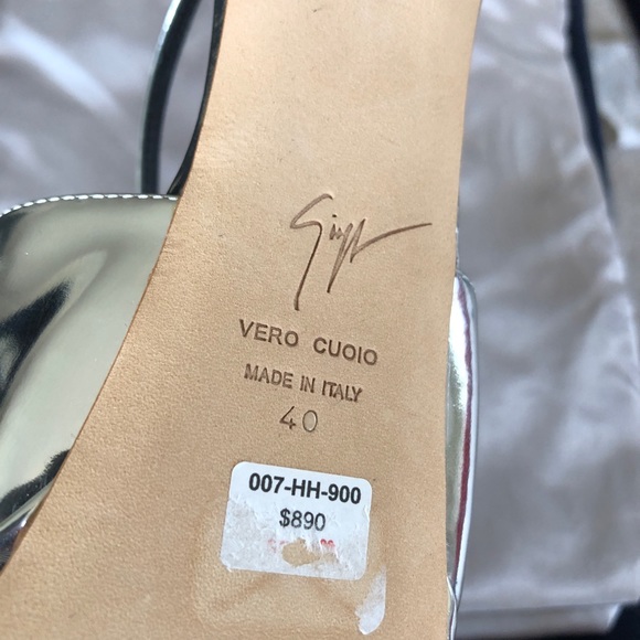 Silver platform spike heel 6” Giuseppe zanotti - Picture 6 of 6